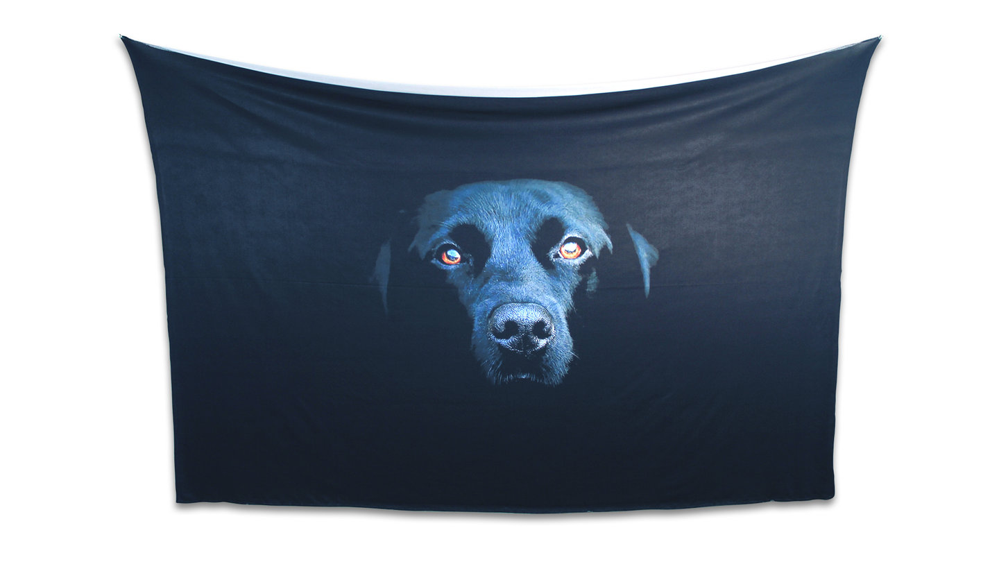 Black Dog Tapestry by Rescue Strays Shelter